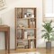 48 Inch 4-Tier Geometric Bookshelf with 8 Cubes for Living Room Bedroom